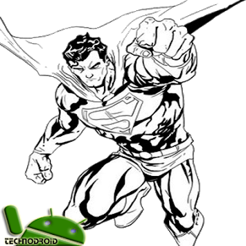 Graphic Freeuse Download Technique Of The Best Superman - Marvel Superman Coloring Page (355x355), Png Download