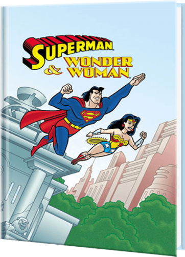 Superman And Wonder Woman Personalised Book (500x500), Png Download