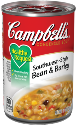 Healthy Request® Southwest-style Bean And Barley Soup - Campbell's Vegetable Soup (400x400), Png Download