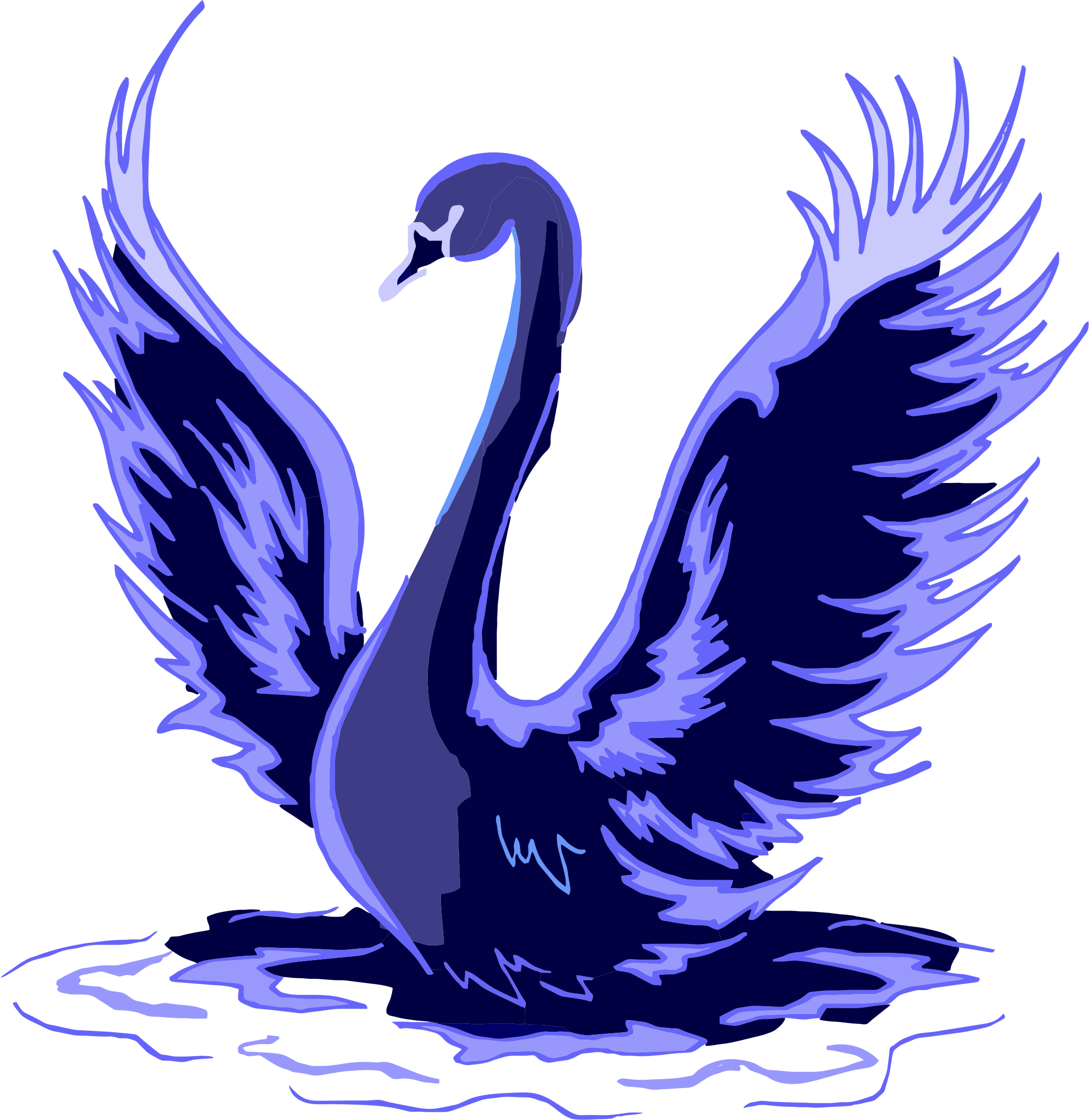 Medium Image - Transparent Swan (741x762), Png Download