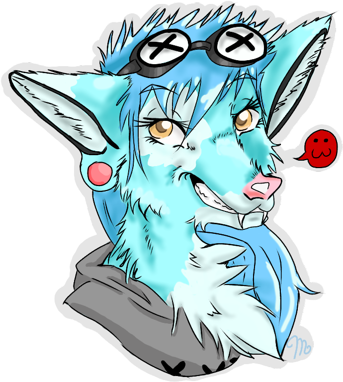 E621 Adamoose Anthro Canine Clothing Ear Piercing Eyewear - Earring (690x768), Png Download