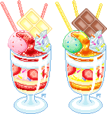 I Draw Pixel Stuff - Kawaii Pixel Food (540x500), Png Download