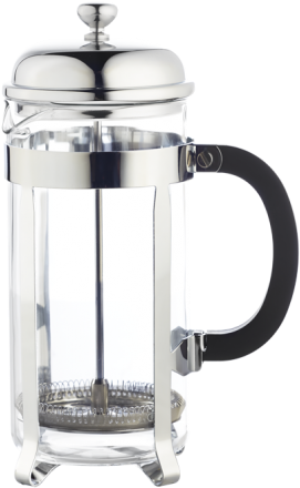 3 Cup Glass Coffee Plunger - Coffee Plunger Glass 8 Cup (670x670), Png Download