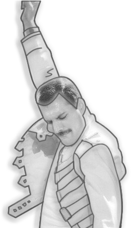 Freddie Mercury Victory Transparent - Freddie Mercury Victory (338x450), Png Download