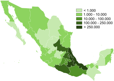 Number Of Nahuatl Speakers Per State, According To - Colegio Mexico Nicolas Romero (400x300), Png Download