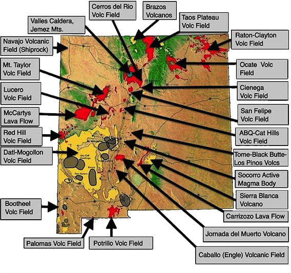 New Mexico Volcano Collection - Active Volcanoes In New Mexico (568x533), Png Download