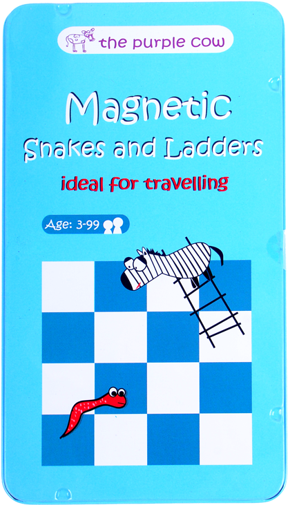 25 Dec 2017 - Purple Cow Magnetic Snakes & Ladders Travel Game (945x1417), Png Download