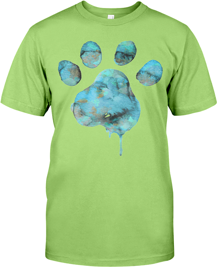 Blue Watercolor Paw - Post Malone Beautiful Boobies Shirt (900x1125), Png Download