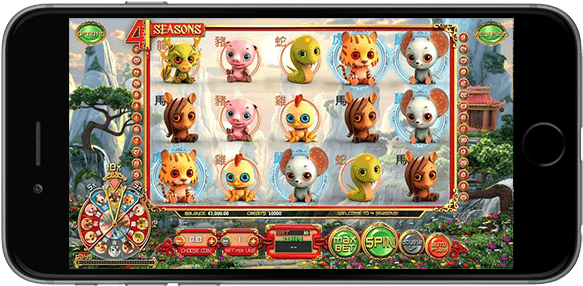 4 Seasons Online Slot - Slot Machine (600x325), Png Download