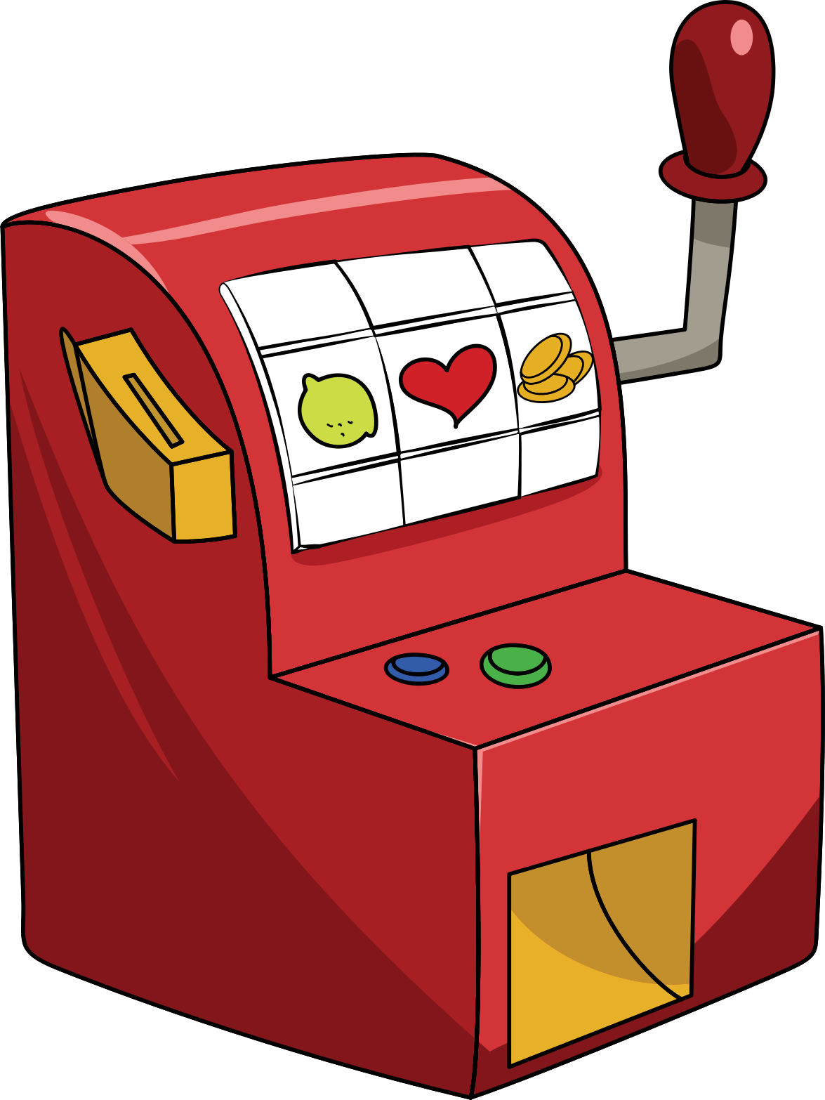 This Free Icons Png Design Of Little Red Slot Machine (1175x1566), Png Download
