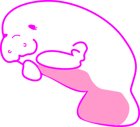 Manatee Clip Art - Manatee With Legs Drawing (473x430), Png Download