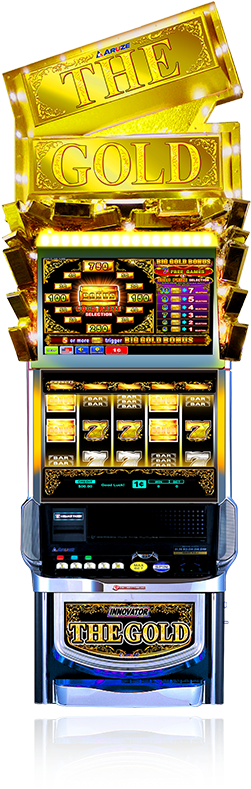 The Gold Is A Deluxe 5 Reel 30 Line Game, Featuring - Aruze Gold (250x800), Png Download