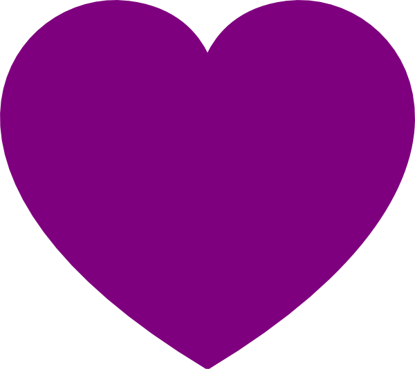 Purple Heart Vector Png (600x534), Png Download
