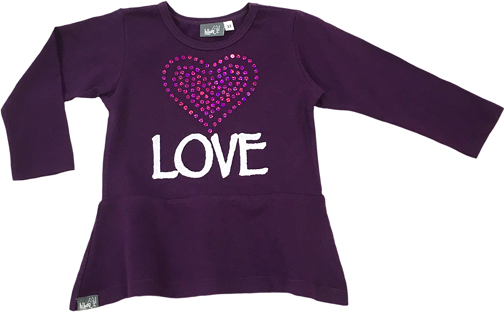 Purple Heart Top - Long-sleeved T-shirt (1050x1050), Png Download