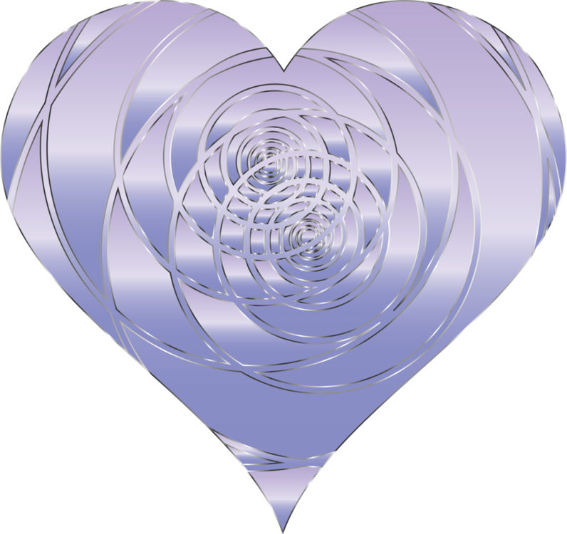 Purple Heart Violet Sticker Blue - Clip Art (796x750), Png Download