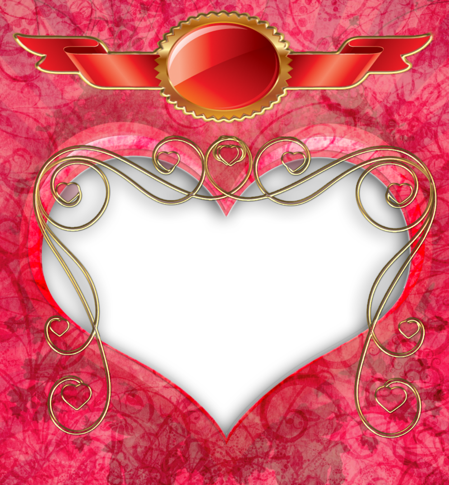 Download Frame Love Clipart Borders And Frames Picture - Love Frame Png (900x971), Png Download