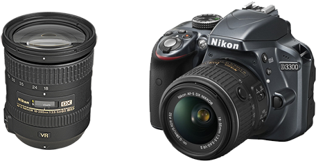 Camera, Contract Period, Upfront, Monthly Instalment - Nikon D3300 Af P 18 55mm Vr (589x258), Png Download