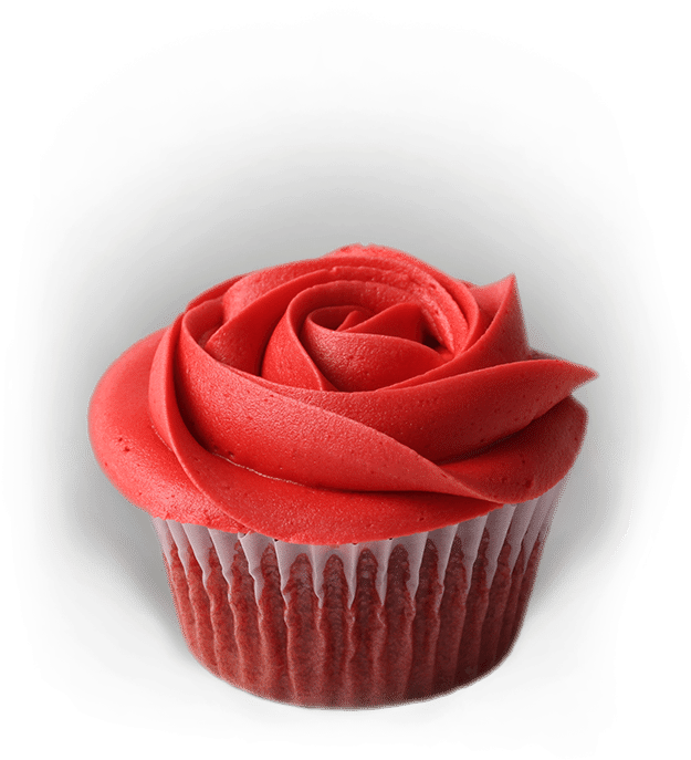 Dozen Red Rose Cupcake Box - Cup Cake And Flower (638x800), Png Download