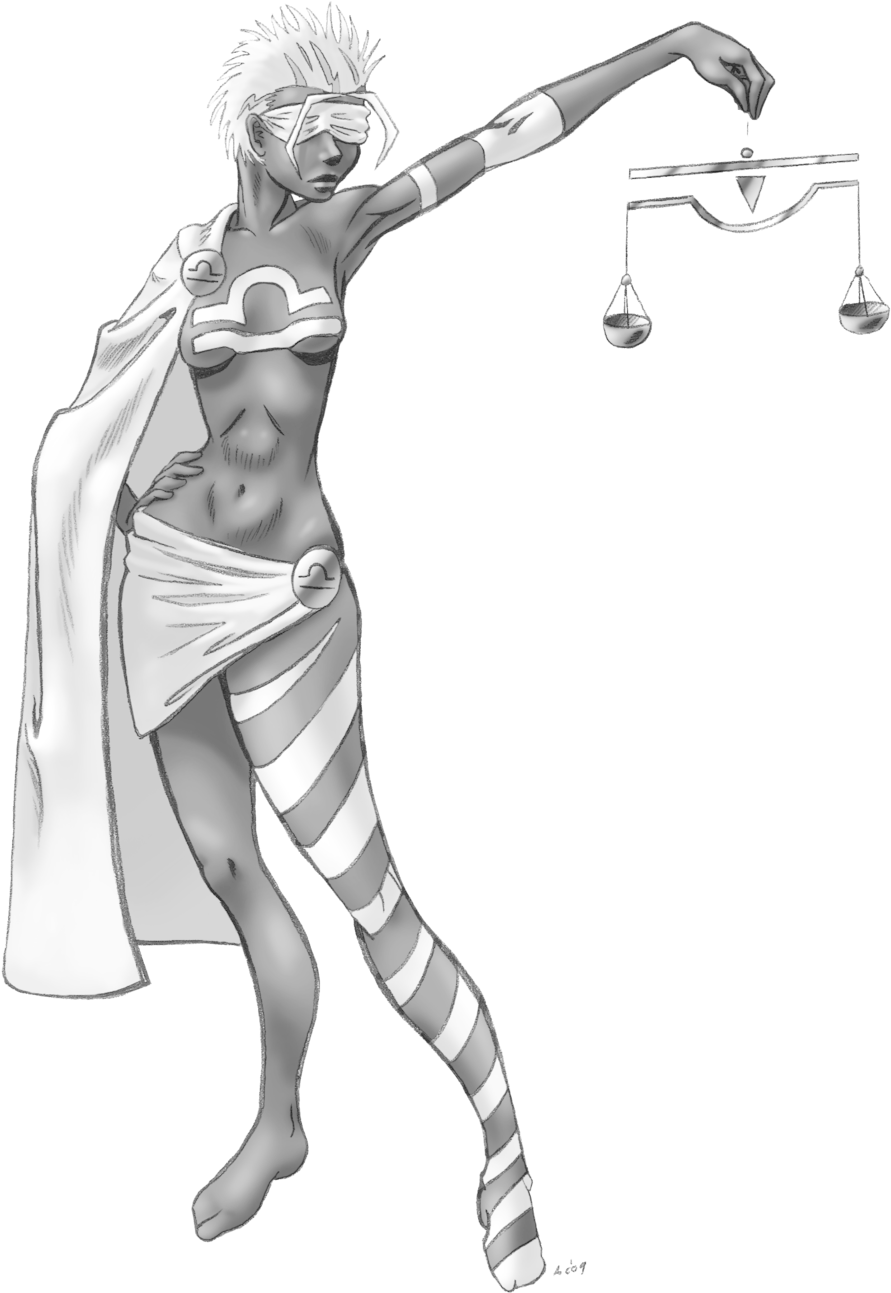 Zodiac - Black Libra Art (900x1314), Png Download