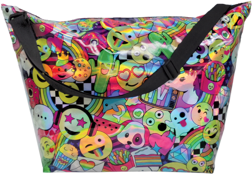 Emoji Party Holographic Weekender Bag - Party (550x550), Png Download