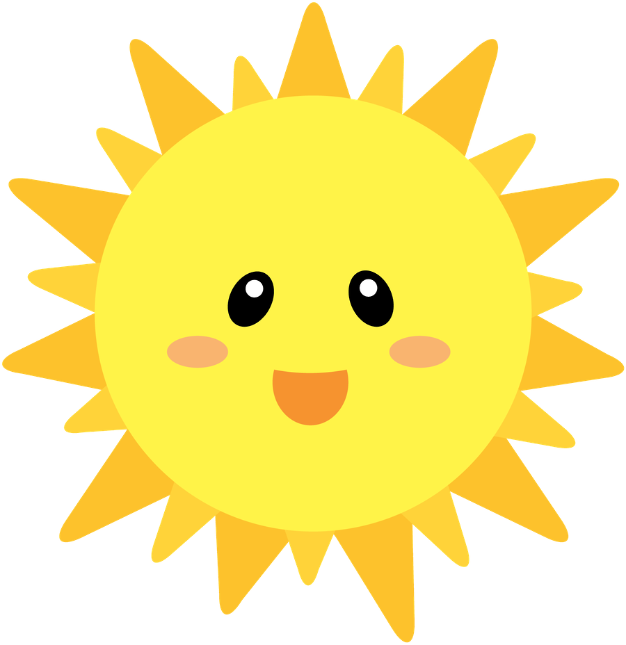 Hello Clipart Emoji - Sun Cute Clipart Png (900x928), Png Download