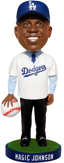 Magic Johnson Bobblehead - Los Angeles Dodgers (350x640), Png Download