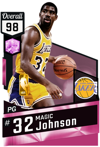 '87 Magic Johnson Pinkdiamond Card - Pink Diamond Kevin Love (325x475), Png Download