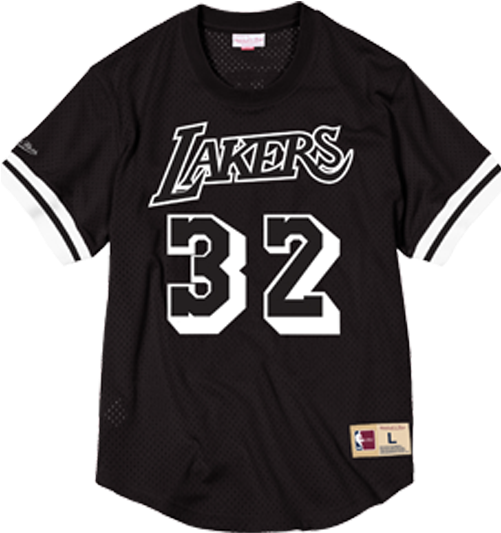 Los Angeles Lakers Magic Johnson Mesh Crew Neck Jersey - Junior Wells T Shirt (500x667), Png Download