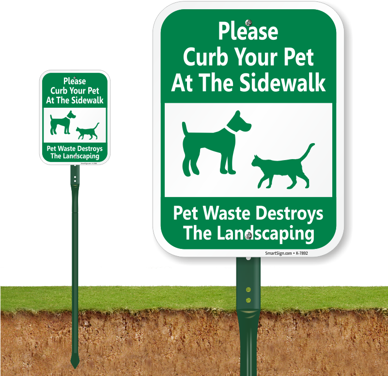 Lawnboss® Sign & Stake Kit - Slow - 15 Mph Watch For Animals (with Graphic) Sign, (800x800), Png Download