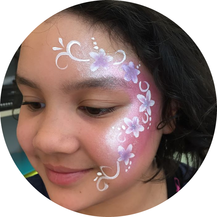 Flowers Face Painting (700x700), Png Download