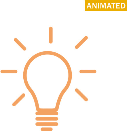 Idea Light Bulb Icon Png - Orange Light Bulb Png (548x548), Png Download