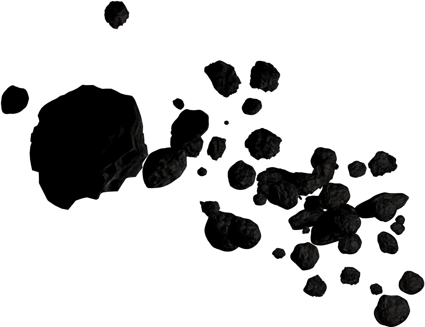 Asteroid Clipart Asteroid Belt - Asteroid Belt Clip (1050x760), Png Download