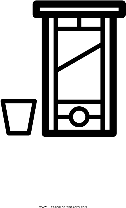 Guillotine Coloring Page - Coloring Book (1000x1000), Png Download