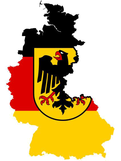 West Germany - West Germany Flag Map (660x660), Png Download