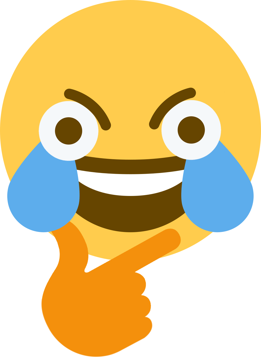 I Present To You Crying Out Thonking - Laughing Crying Emoji Stock (1024x1407), Png Download