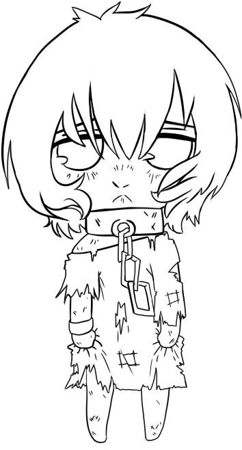 Chibi Slave Girl - Chibi Slave (434x713), Png Download