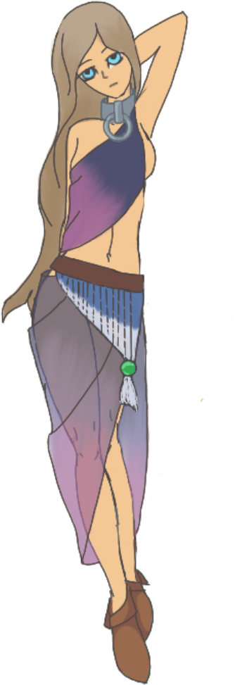 Slave-girl - Cartoon (900x1000), Png Download