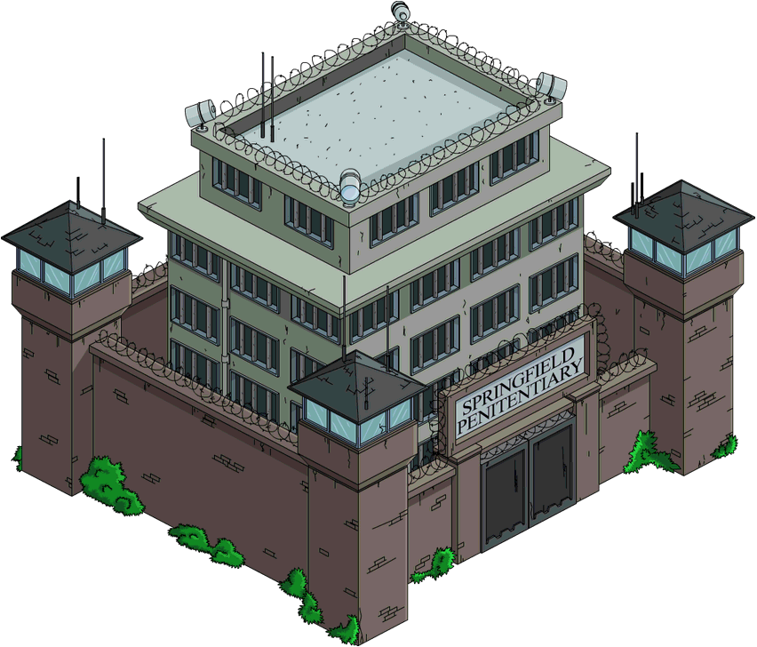 Prison - Springfield Penitentiary Tapped Out (852x728), Png Download