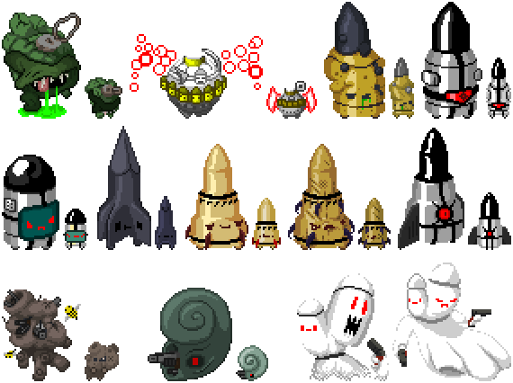 Fanartcustom Gungeon Enemy Ideas - Enter The Gungeon Art (570x426), Png Download