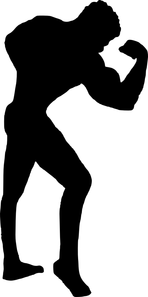 Free Png Muscle Man Bodybuilder Silhouette Png Images - Muscle Silhouette Png (480x964), Png Download