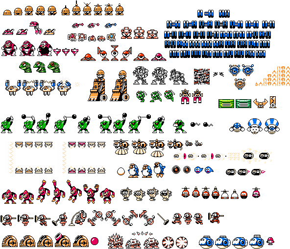 Unused - Mega Man Enemy Sprite (606x513), Png Download