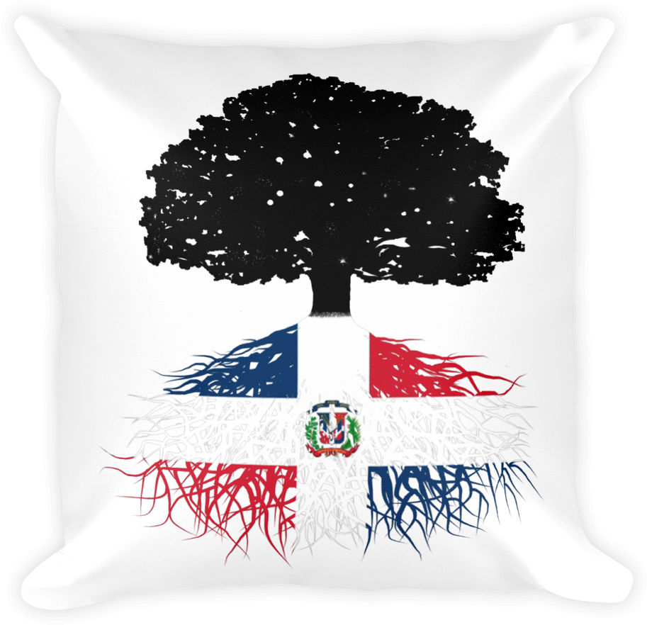 Dominican Republic Roots Pillow - Pillow (1000x1000), Png Download