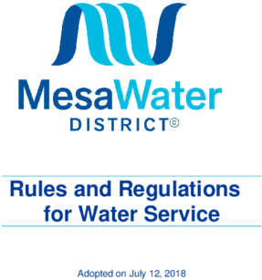 Rules & Regulations For Water Service Thumbnail - Mesa Water (400x518), Png Download