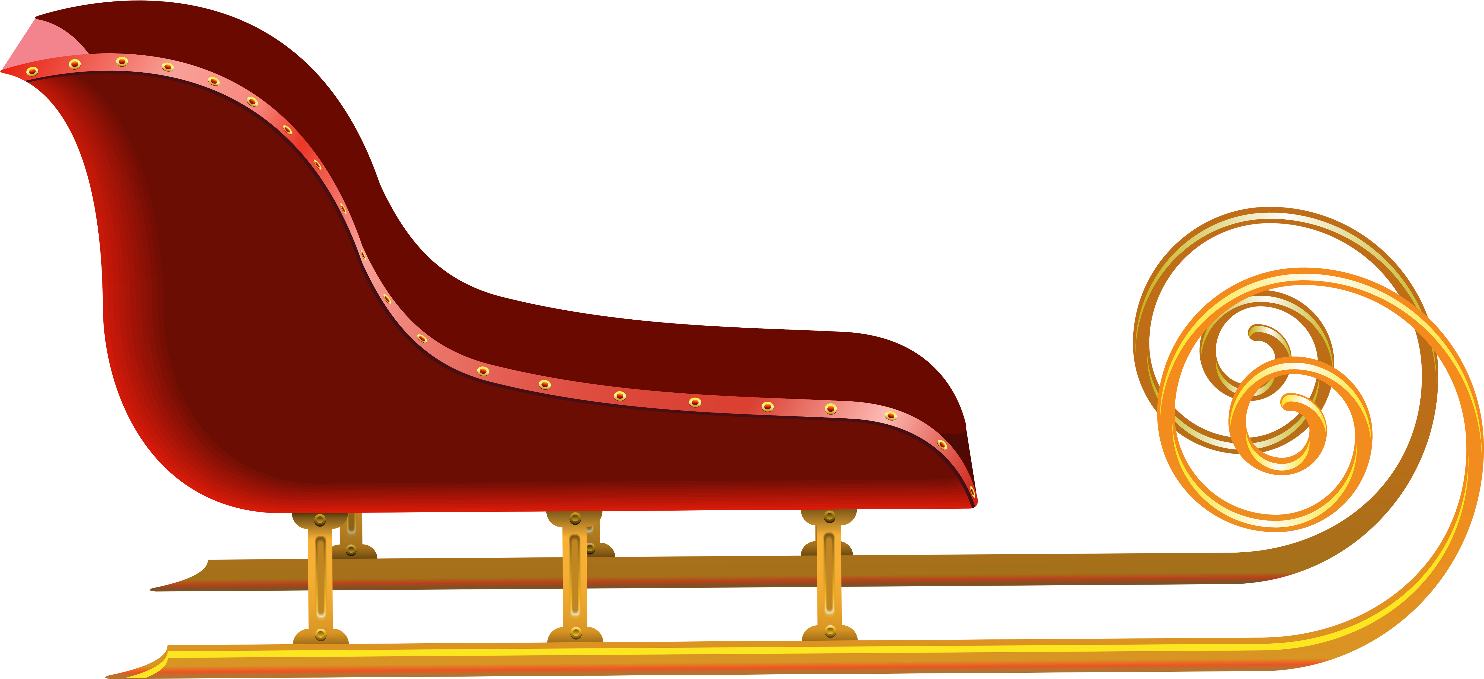 Sleigh Png (6392x2931), Png Download