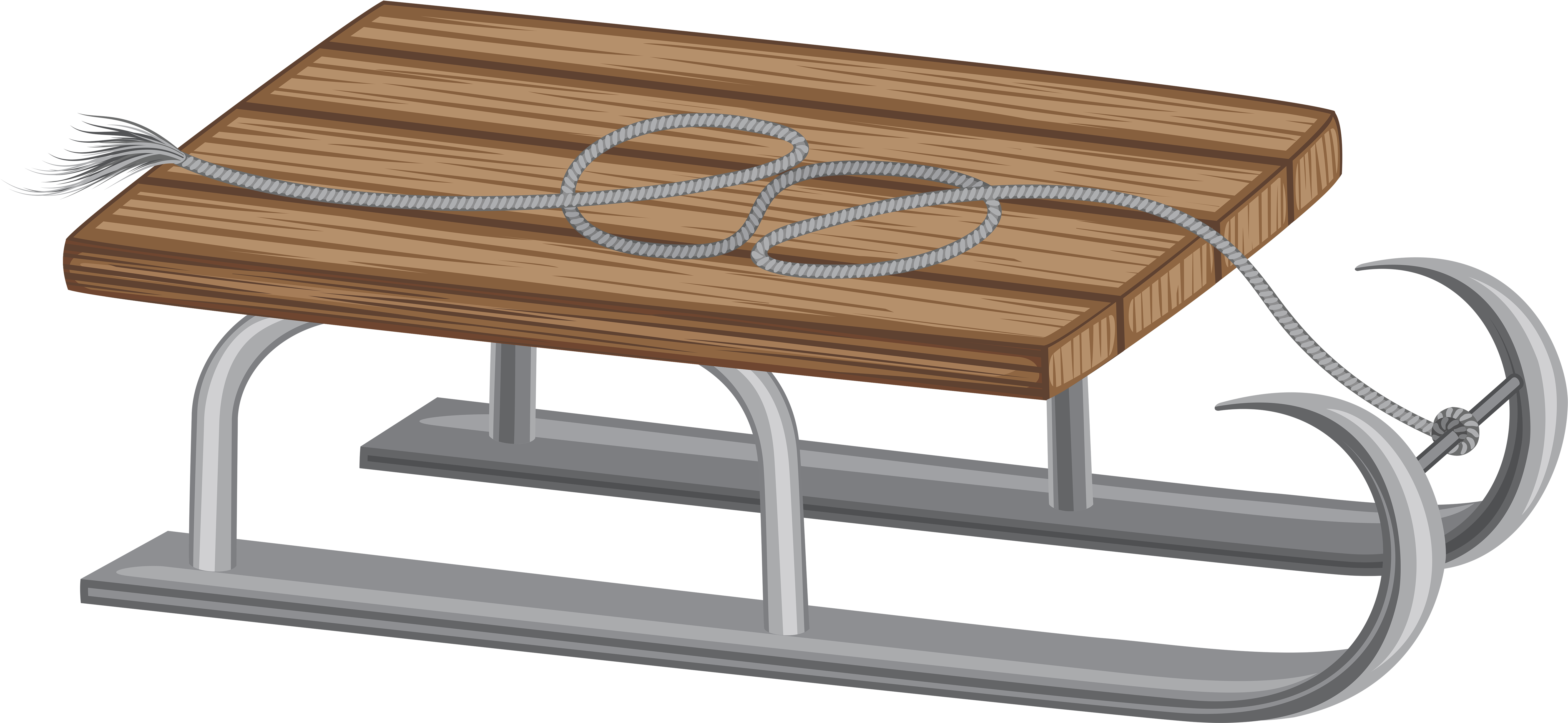 Sleigh Clipart Christmas Sleigh Ride - Sled Png (6000x2895), Png Download