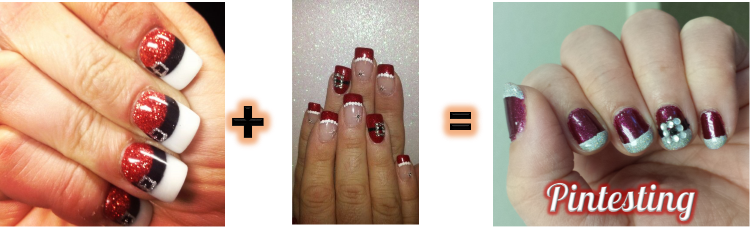 Pintesting Santa Nails Manicure - Nail (1501x455), Png Download