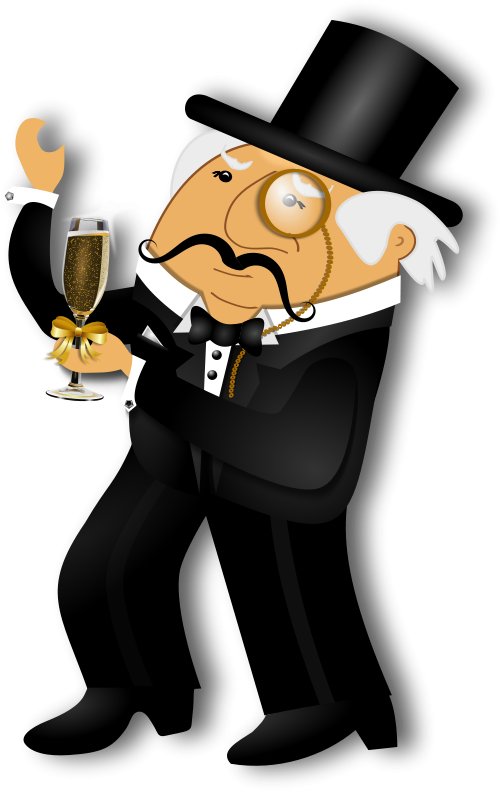 Free Clipart Distinguished Dancing - British Gentleman Clipart (517x800), Png Download