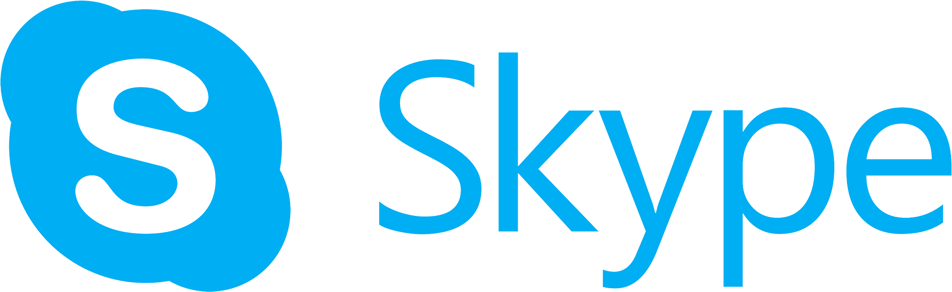 Skype 2017 - Skype Logo (1949x599), Png Download