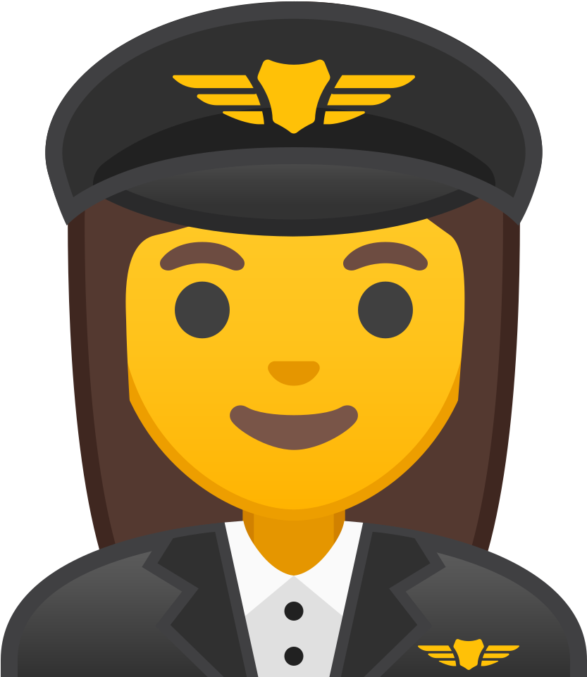 Woman Pilot Icon - Emoji De Mujer Graduada (1024x1024), Png Download