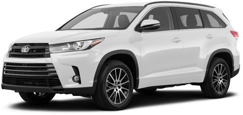 2018 Toyota Highlander - 2018 Toyota Highlander Se White (640x316), Png Download